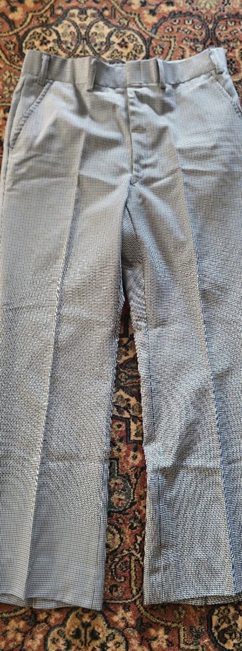 Vintage Mens SEARS PLAID HOUNDSTOOTH Slacks Size 39x30